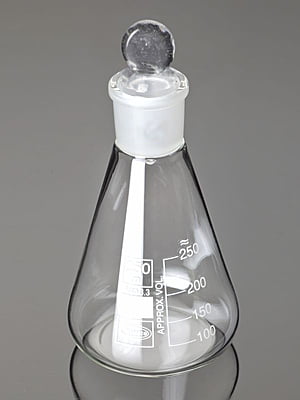 Conical Flask 100ml with Penny Head Glass Stopper 24/29 GC