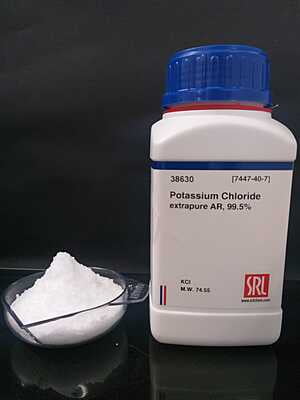Potassium Chloride 500gm extrapure AR 99.5% SRL