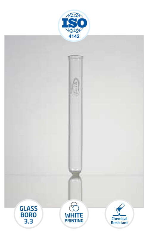 Test Tube, Re-usable, With Rim EN ISO-4142, Made from ASTM E-438 Type-1 Class A, Boro 3.3 glass GLASSCO Test Tube, Re-usable, With Rim EN ISO-4142, Made from ASTM E-438 Type-1 Class A, Boro 3.3 glass GLASSCO
