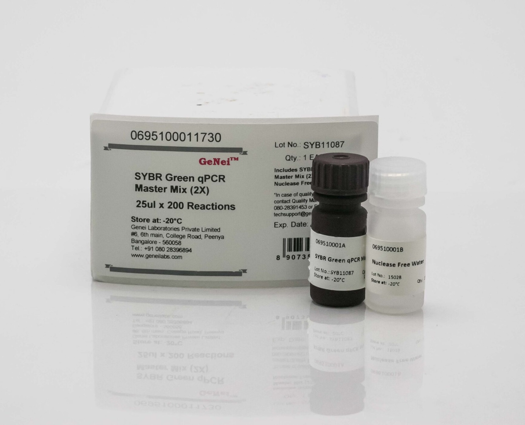 SYBR Green qPCR Master Mix, 200 x 25 μL rxns/ 500 x 10μL rxns GENEI SYBR Green qPCR Master Mix, 200 x 25 μL rxns/ 500 x 10μL rxns GENEI